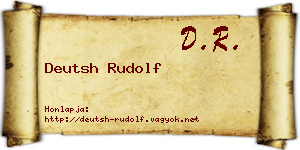 Deutsh Rudolf névjegykártya