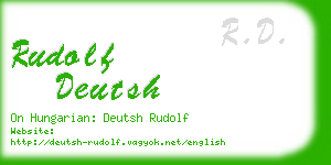 rudolf deutsh business card